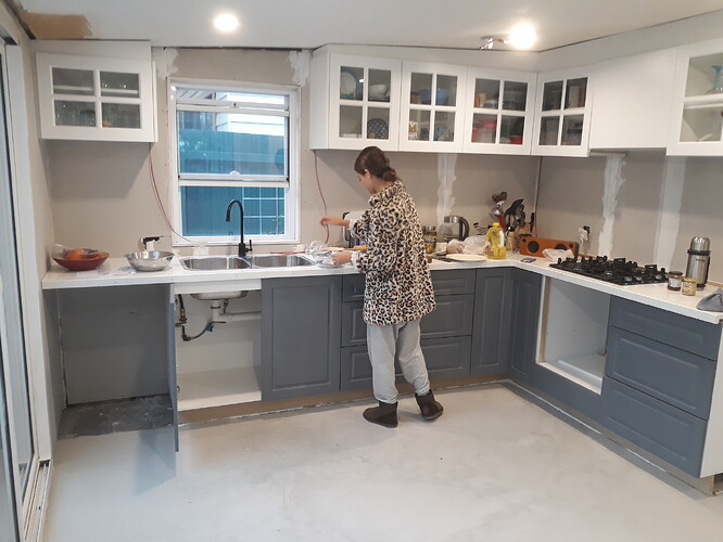 New kitchen after plumbing