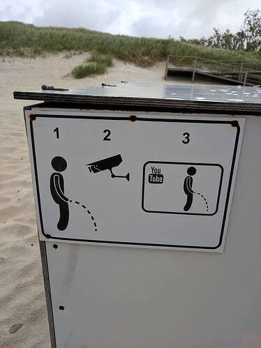 Sign on a beach in Lithuania