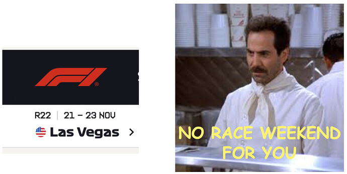 NOT A RACE WEEKEND