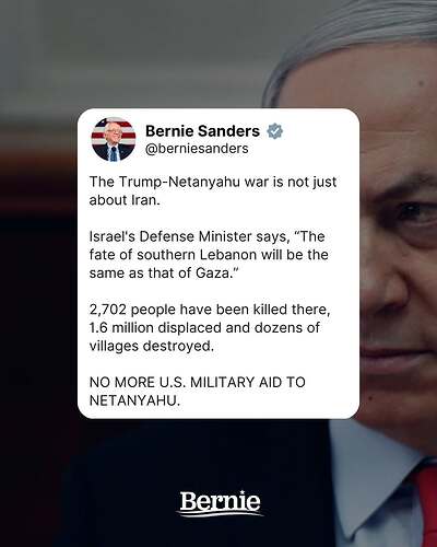 Bernie Sanders, 7 May 2026