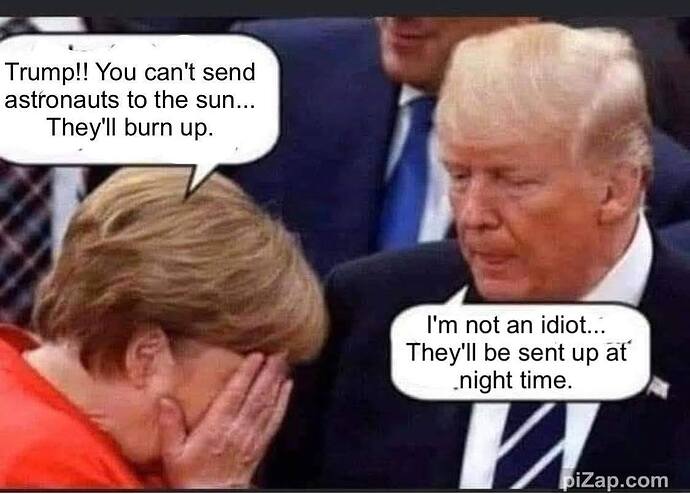 Trump sending astronauts up