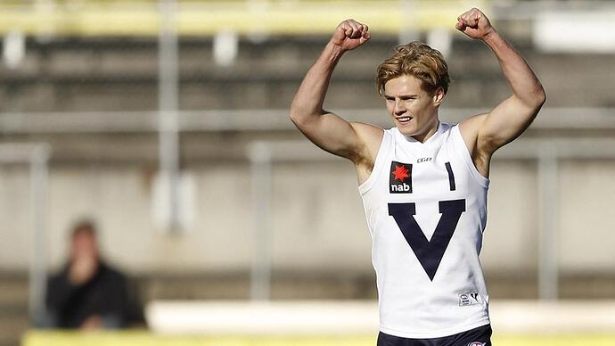 Ned Cahill celebrates a goal for Vic Country. All pictures: AFL Photos - AFL,Tag-Draft,Update,Profile,Game,Ned Cahill,Draft