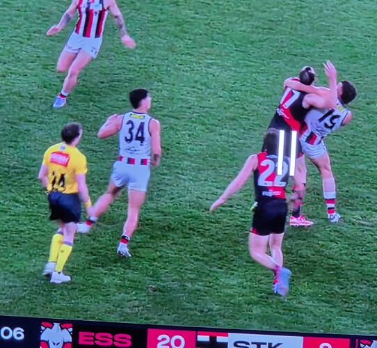 Marshall spent the whole night with his arm around goldys neck at ruck contest, no problems says the ump who is watching directly behind