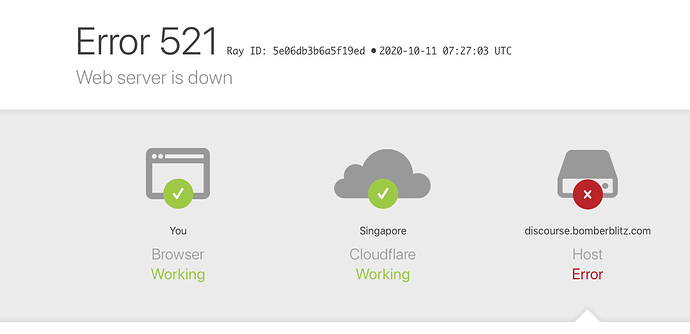 error 521 message