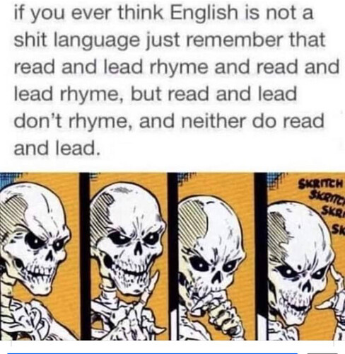 English is a shyt language