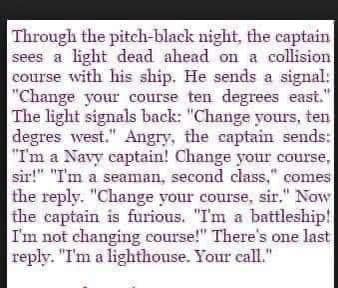 Change your course